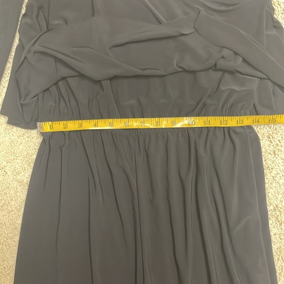 Emma & Michele Black One Shoulder Jumpsuit Wide Leg Whimsigoth Coquette Sz Small - Picture 5 of 9